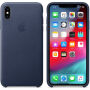 Husă originală Apple, din piele, pentru iPhone XS Max - albastru nocturn