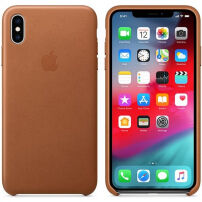 Husă originală Apple, din piele, pentru iPhone XS Max - maro vintage