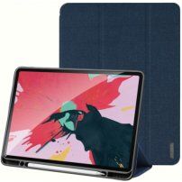 DUX DUCIS Domo husă cu spațiu pentru Apple Pencil și funcție de adormire, pentru iPad Pro 12,9" (2018-2022) - albastru inchis