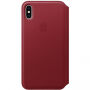 Husă originală Apple Folio, din piele, pentru iPhone XS Max - roşu