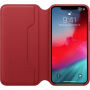 Husă originală Apple Folio, din piele, pentru iPhone XS Max - roşu