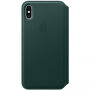 Husă originală Apple Folio, din piele, pentru iPhone XS Max - verde de pin