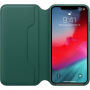 Husă originală Apple Folio, din piele, pentru iPhone XS Max - verde de pin
