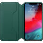 Husă originală Apple Folio, din piele, pentru iPhone XS Max - verde de pin