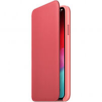 Husă originală Apple Folio, din piele, pentru iPhone XS Max - roz de bujor