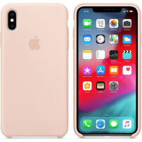 Carcasă originală Apple, din silicon, pentru iPhone XS Max - roz nisipiu
