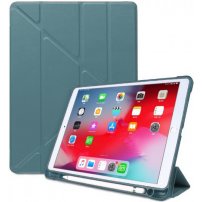 Carcasă cu suport origami și spațiu pentru Apple Pencil pentru iPad 10,2" (2019-2021) / Air 3 (2019) / Pro 10,5" - petrol