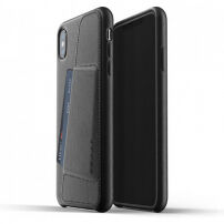 Husă Mujjo Full Leather Wallet, pentru iPhone XS Max - negru