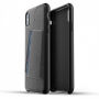 Husă Mujjo Full Leather Wallet, pentru iPhone XS Max - negru