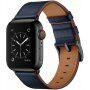 Curea elegantă din piele naturală pentru Apple Watch 42mm / 41mm / 40mm / 38mm - albastru închis