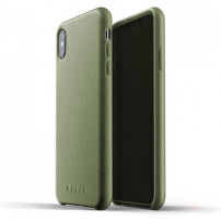 Husă Mujjo Full Leather, pentru iPhone XS Max - măsliniu