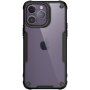 Carcasă transparentă cu marginile întărite pentru iPhone 14 Pro Max - negru