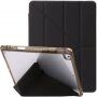 Carcasă cu partea din spate transparentă și suport origami pentru iPad 10,2" (2019-2021) / Air 3 (2019) / Pro 10,5" - negru