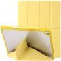 Carcasă cu partea din spate transparentă și suport origami pentru iPad 10,2" (2019-2021) / Air 3 (2019) / Pro 10,5" - galbe