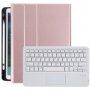 Carcasă cu tastatură, touchpad și spațiu pentru Apple Pencil pentru iPad 9.7" (2017/2018) / Air 1 / 2 / Pro 9.7" - roz
