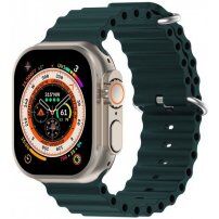 Curea oceanică din silicon pentru Apple Watch Ultra 49mm / 46mm / 45mm / 44mm / 42mm - petrol