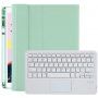 Carcasă cu tastatură, touchpad și spațiu pentru Apple Pencil pentru iPad 9.7" (2017/2018) / Air 1 / 2 / Pro 9.7" - verde