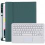 Carcasă cu tastatură, touchpad și spațiu pentru Apple Pencil pentru iPad 9.7" (2017/2018) / Air 1 / 2 / Pro 9.7" - petrol