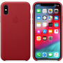 Husă originală Apple, din piele, pentru iPhone XS - roşu