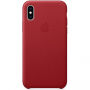Husă originală Apple, din piele, pentru iPhone XS - roşu