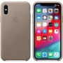 Husă originală Apple, din piele, pentru iPhone XS - fumuriu