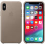 Husă originală Apple, din piele, pentru iPhone XS - fumuriu