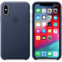 Husă originală Apple, din piele, pentru iPhone XS - albastru nocturn