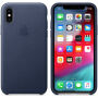 Husă originală Apple, din piele, pentru iPhone XS - albastru nocturn