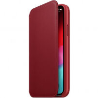 Husă originală Apple Folio, din piele, pentru iPhone XS - roşu