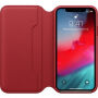 Husă originală Apple Folio, din piele, pentru iPhone XS - roşu