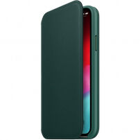 Husă originală Apple Folio, din piele, pentru iPhone XS - verde de pin