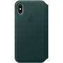 Husă originală Apple Folio, din piele, pentru iPhone XS - verde de pin