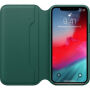 Husă originală Apple Folio, din piele, pentru iPhone XS - verde de pin
