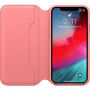 Husă originală Apple Folio, din piele, pentru iPhone XS - roz de bujor