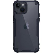 Carcasă transparentă cu marginile întărite pentru iPhone 14 Plus - albastru închis