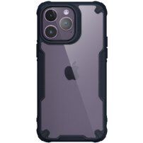 Carcasă transparentă cu marginile întărite pentru iPhone 14 Pro Max - albastru închis