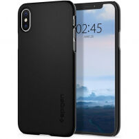 Carcasă Spigen Thin Fit, pentru iPhone XS / X - negru