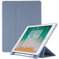 Carcasă flip cu funcție de adormire și spațiu pentru Apple Pencil pentru iPad 10,2" (2019-2021) / Air 3 (2019) / Pro 10,5" - albastru-gri