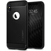 Carcasă Spigen Rugged Armor, pentru iPhone XS / X - negru