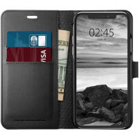 Husă Spigen Wallet S, pentru Apple iPhone XS / X - negru