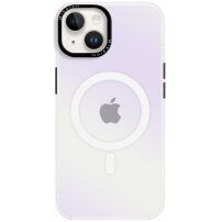 Husă schimbabilă cu un cadru în jurul lentilelor și MagSafe pentru iPhone 14 - transparent