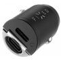 FIXED 30W set încărcător mașină PD cu 2x port USB-C cu cablu USB-C / Lightning - 1,2 m - negru