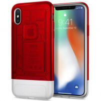 Husă Spigen Classic C1, pentru Apple iPhone X - roşu