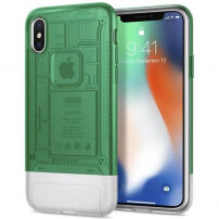 Husă Spigen Classic C1, pentru Apple iPhone X - verde