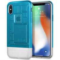 Husă Spigen Classic C1, pentru Apple iPhone X - albastru