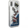 Husă Karl Lagerfeld Karl Captain Carl Liquid Glitter, pentru iPhone X - albastru