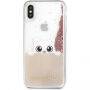 Husă Karl Lagerfeld Peek a Boo Glitter, pentru iPhone X - auriu