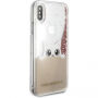 Husă Karl Lagerfeld Peek a Boo Glitter, pentru iPhone X - auriu