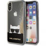 Husă Karl Lagerfeld Choupette Sunglass, pentru iPhone X - auriu