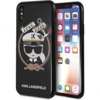 Husă Karl Lagerfeld Karl Sailor, pentru iPhone X - negru